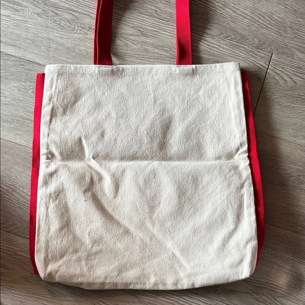 Lancôme Paris Red and Pink Kiss Print Tote Bag Canvas